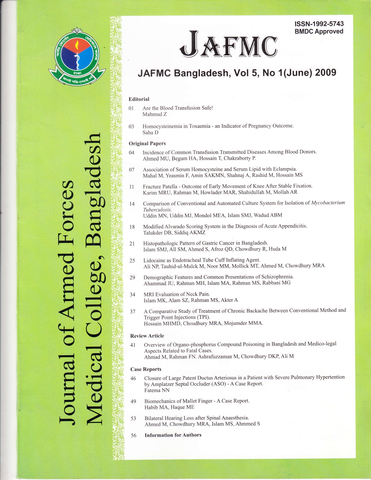 Vol 5, No 1 (June) 2009