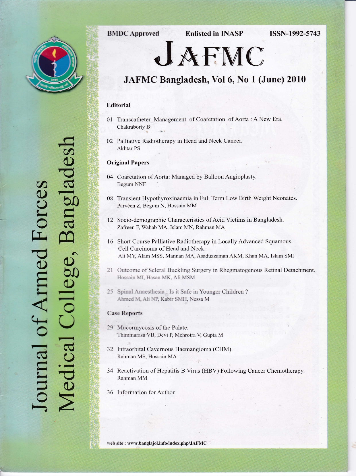 Vol 6, No 1 (June) 2010